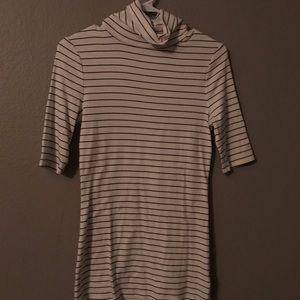 Black and white turtleneck